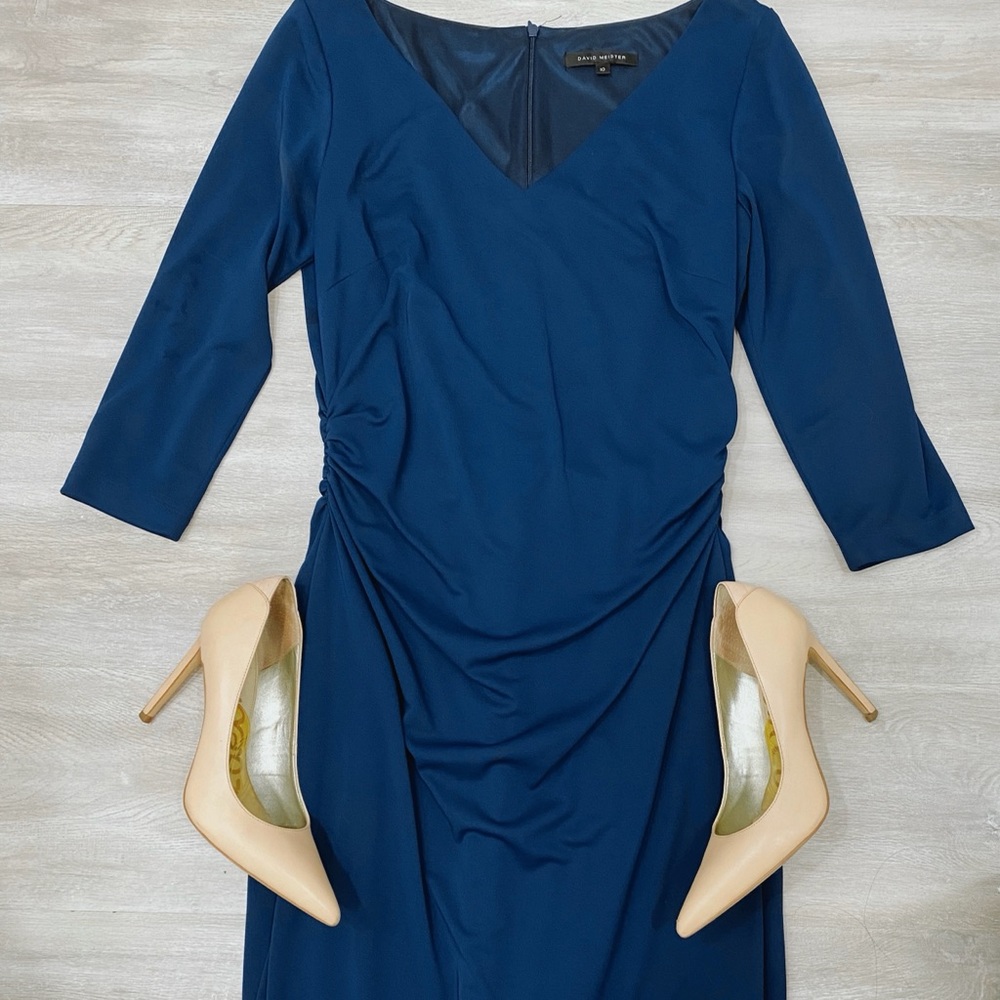 David Mesiter V-neck midi dress